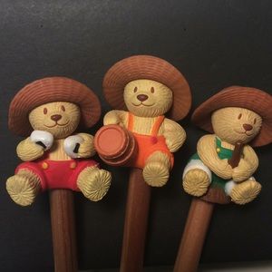 Three adorable Bear pencils